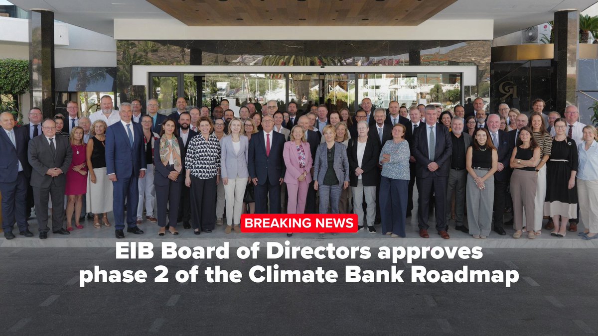 At the EIB, we are doubling down on the green transition. Our Board of  Directors approved Phase 2 of the Climate Bank Roadmap, focusing on:  Competitiveness, security and lower energy prices Doubling
