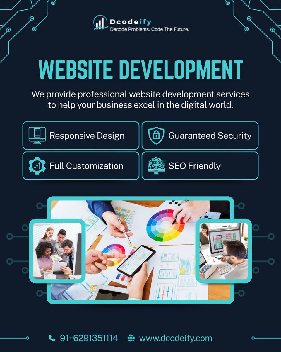 Dcodeify's tweet image. At @Dcodeify , we design websites that don’t just sit pretty — they:
Convert visitors into loyal buyers
Look flawless on every device
Keep your data & customers safe
Put your brand ahead of the competition #WebsiteDevelopment #NextLevelBusiness #DigitalSuccess #Dcodeify