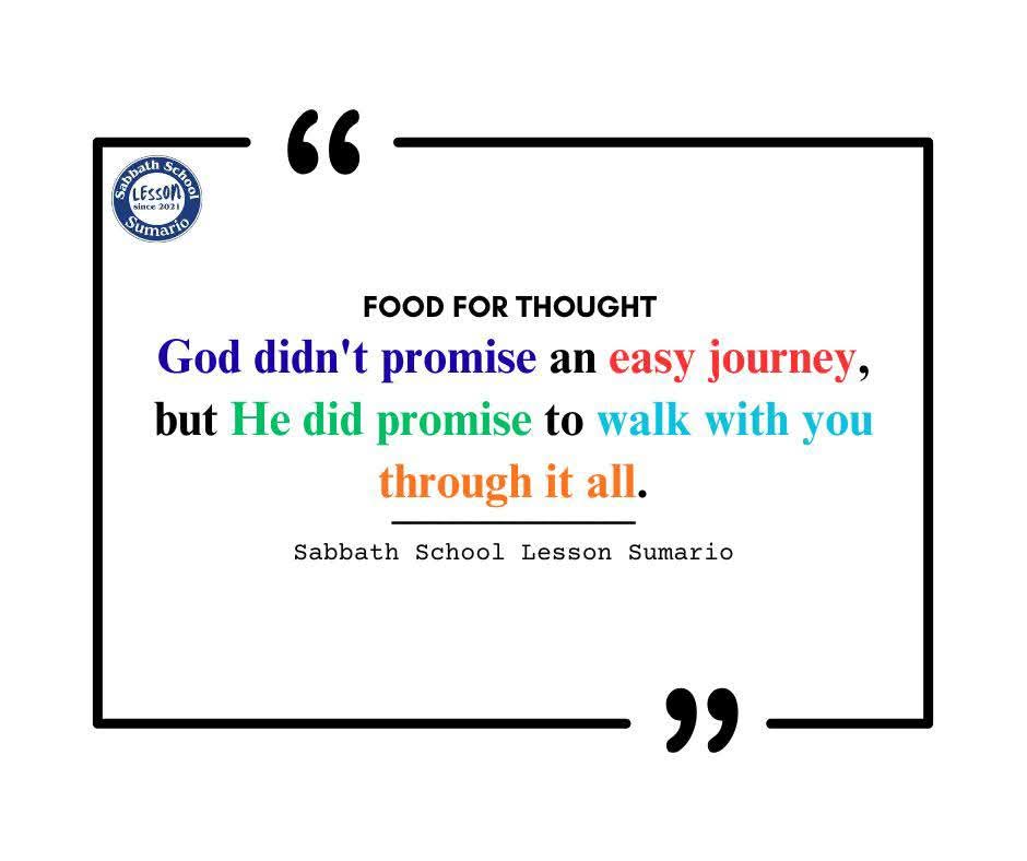 Godwakeupcall's tweet photo. God didn't promise an easy journey, but He did promise to walk with you through it all.
#foodforthought #lessonsoffaith #TrustGod #followers #highlights https://t.co/dGdJP99xIS
