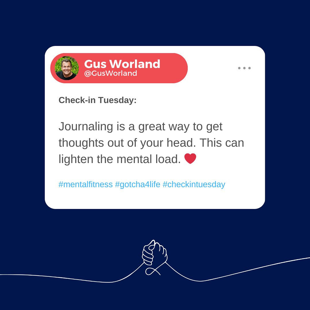 GusWorland's tweet photo. Do you journal? I’d love to hear how it helps you. ❤️
@Gotcha_4_Life
#mentalfitness #checkintuesday #gotcha4life https://t.co/WCw3bHrhcC