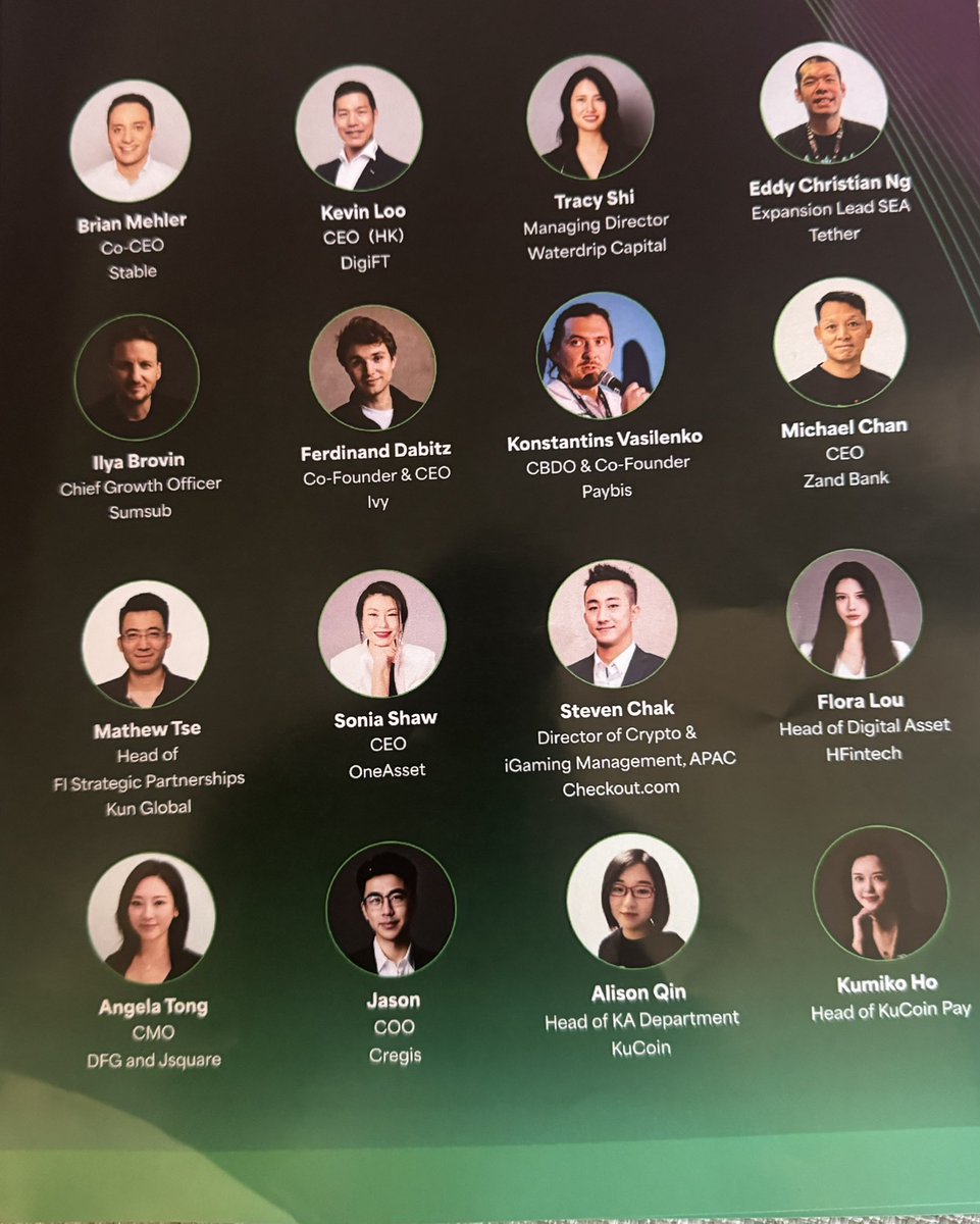 NexoraCoin26112's tweet photo. 🚀 A very productive and insightful conference session today!

The panel “Breaking Down the New Compliance Landscape: How to Turn Challenges into Opportunities” brought together top leaders to share valuable perspectives:
• Kumiko Ho – Head of KuCoin Pay (Moderator)
• Ilya Brovin – Chief Growth Officer, Sumsub
• Ferdinand Dabitz – Co-Founder & CEO, Ivy
• Matthew Tse – Head of FI Strategic Partnerships, Kun Global

Great to see how these leading companies are tackling compliance challenges and turning them into real opportunities for growth.

#Token2049 #NexoraCoin26112 #CryptoCommunity
•@KuCoinInst @sumsub @FerdiDabitz @oxcregis