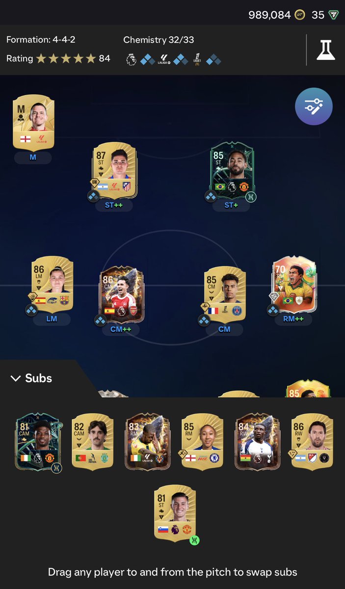 sambillings's tweet image. FC 26 actually delivering gameplay wise! 👌🏼 hope they don’t patch it into oblivion 🙏🏼