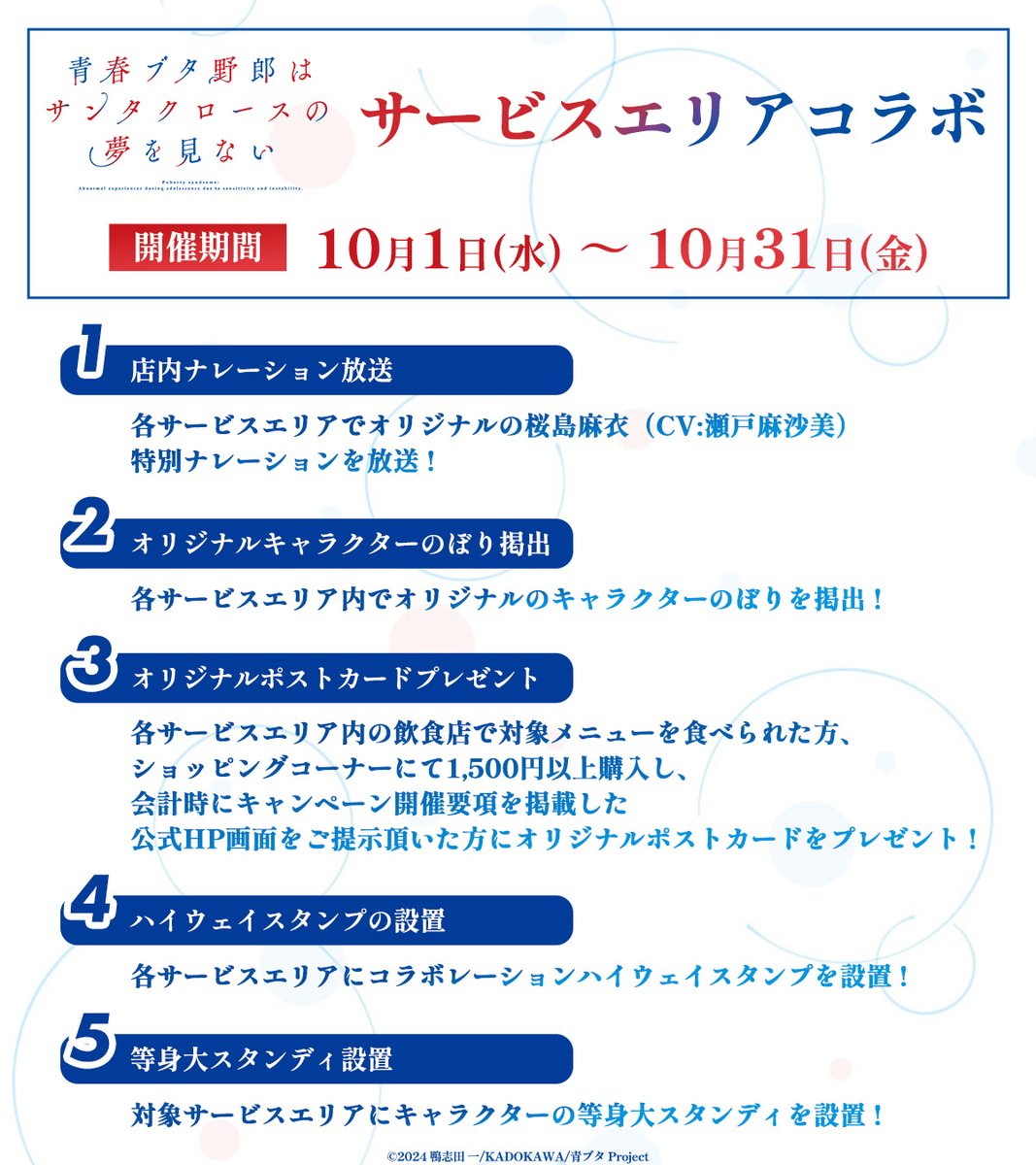 青春ブタ野郎シリーズ　SAコラボ　 東海スタンプ台紙コンプリートセット 青春ブタ野郎シリーズ SAコラボ 東海スタンプ台紙コンプリートセット