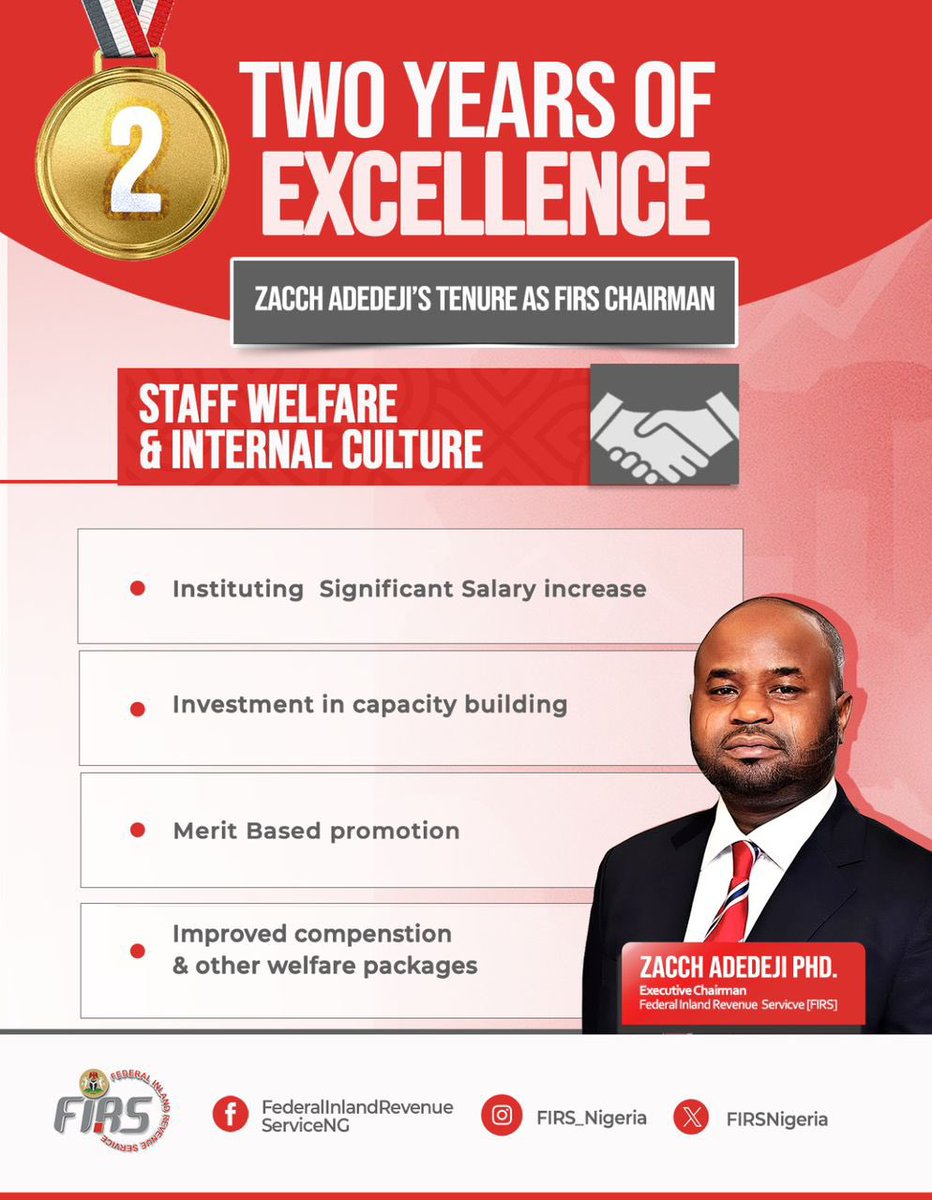 mrlurvy's tweet image. A compilation of the Two Years of Excellence under Zacch A. Adedeji, PhD, as Chairman of FIRS was already prepared for release on September 18th, the exact date that marked his two years in office.

However, out of respect for the tragic fire incident that occurred just a day…