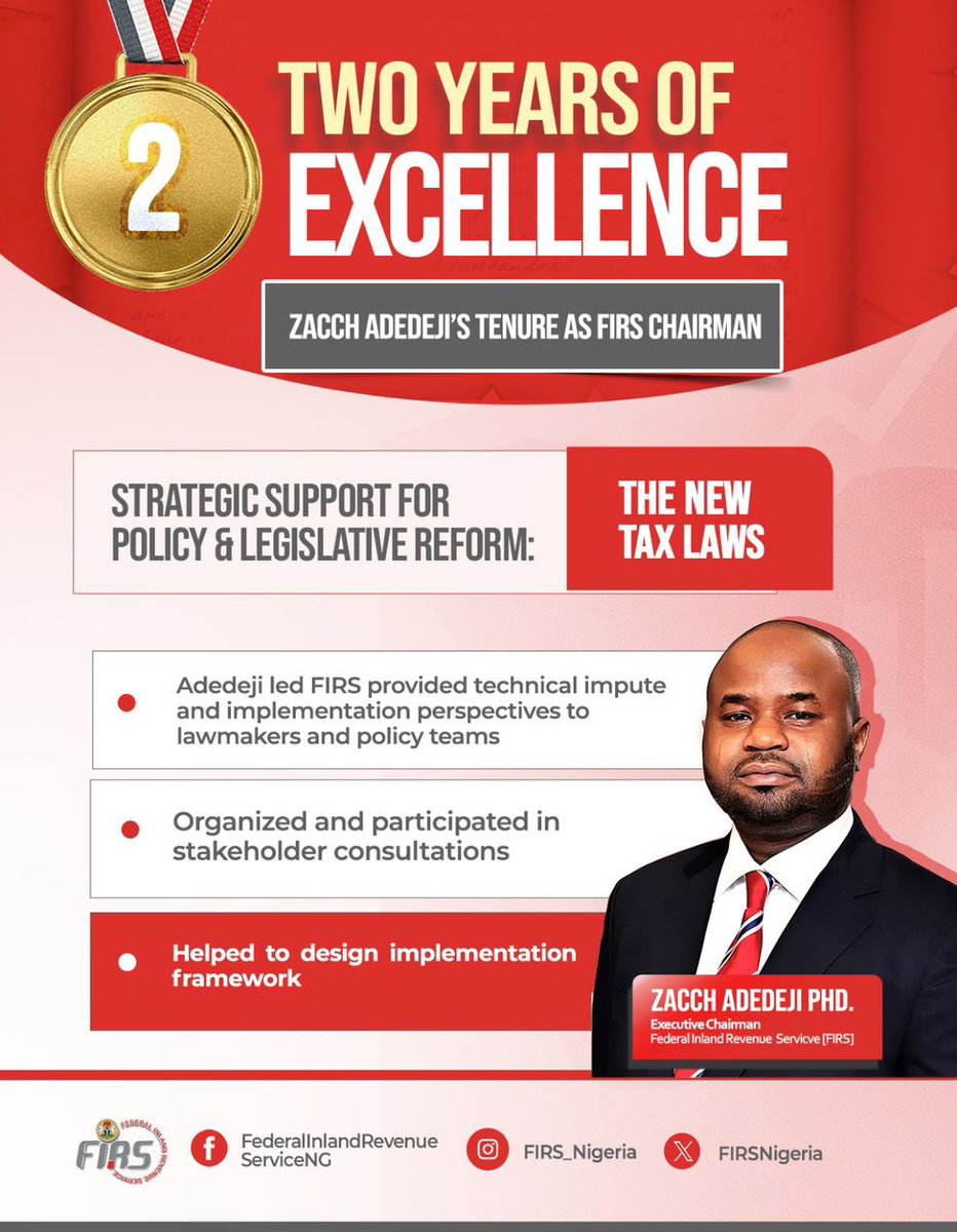 mrlurvy's tweet image. A compilation of the Two Years of Excellence under Zacch A. Adedeji, PhD, as Chairman of FIRS was already prepared for release on September 18th, the exact date that marked his two years in office.

However, out of respect for the tragic fire incident that occurred just a day…