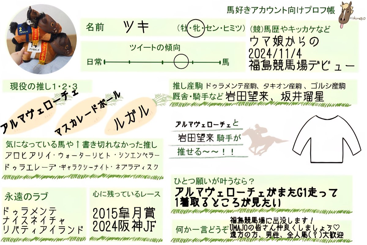 ツキ@UMAJO tweet media