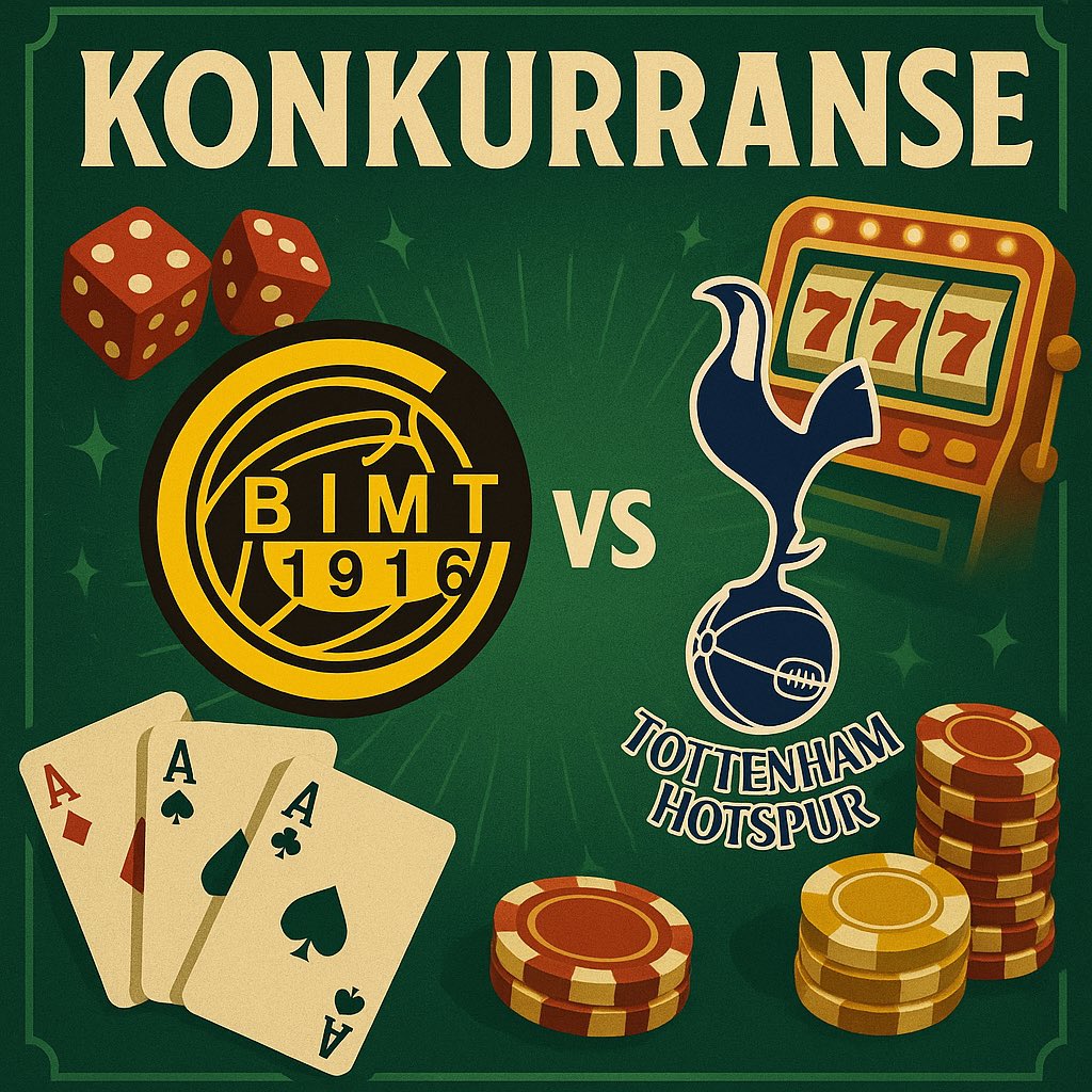 SondreOdds's tweet photo. CHAMPIONS LEAGUE⚽️

(Norges beste bonus? 100kr innskudd, gir 500kr på konto)

Bodø/Glimt - Tottenham

Gjør følgende:

🔸Resultat
🔸Antall gule kort
🔸Retweet + følg meg
🔸Ha konto/lag deg en konto hos VINN via link her: https://t.co/AlM1vpJViB

🎯 300kr til to med rett svar! https://t.co/7wYNO1HWaI