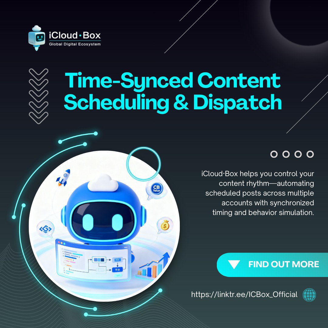 iCloudBox_'s tweet image. ⏰ One dashboard.
📍 Unified content timing.
iCloud·Box syncs your posts across accounts—perfectly timed.
#iCloudbox #SmartPosting #AutomationFlow #SyncTool