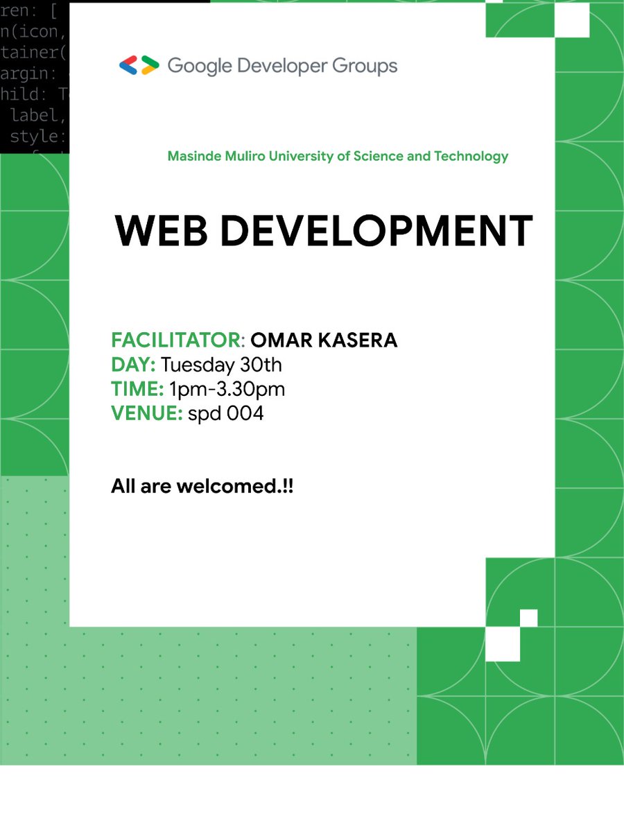 GDG On Campus MMUST tweet media