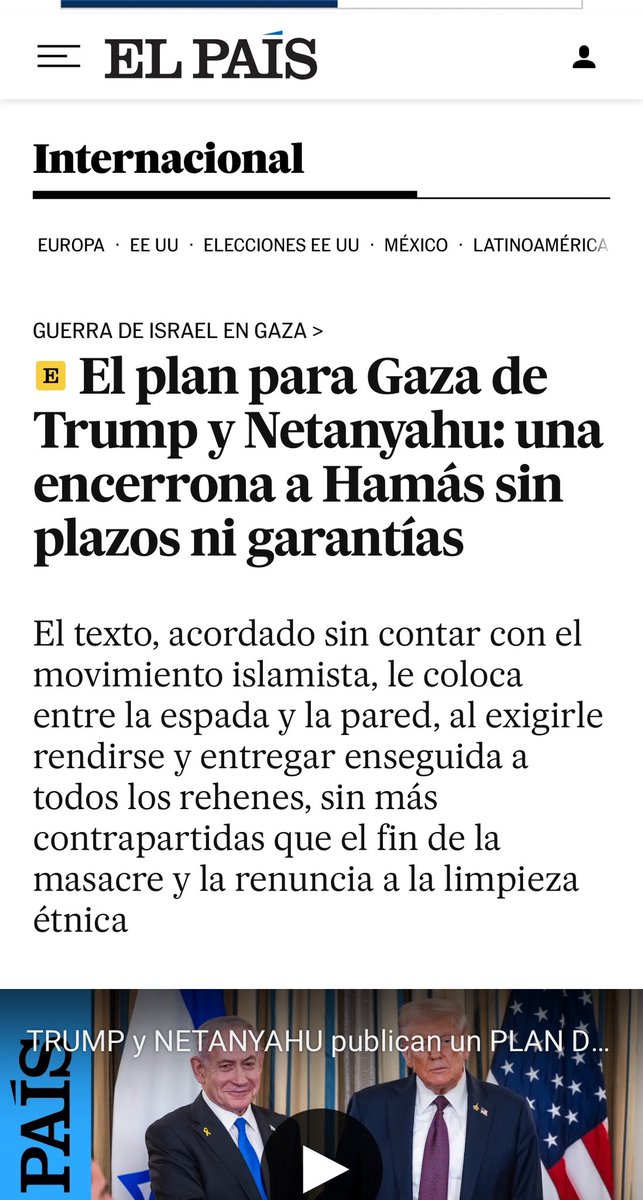 Masha Gabriel (@mashagabriel) on Twitter photo A <a href="/el_pais/">EL PAÍS</a> no le gusta el plan de paz. Parece que ellos son más de premiar a los terroristas que empezaron la guerra.
Irónico para unos que se la pasan gritando “genocidio”… A <a href="/el_pais/">EL PAÍS</a> no le gusta el plan de paz. Parece que ellos son más de premiar a los terroristas que empezaron la guerra.
Irónico para unos que se la pasan gritando “genocidio”…