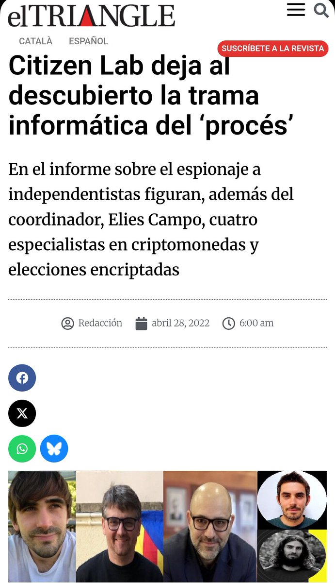 josejolivas's tweet image. Secessionist activists that were monitored by police for their involvement in #TsunamiDemocratic and creation of blockchain apps for a unilateral secession file a lawsuit against Spanish security forces. One of the is Campo (co-author of #Catalangate report) 1002/…