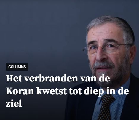 Ceritm's tweet photo. Toen ik deze week hoorde van deze nieuwe Koranverbranding, besefte ik dat juist dit soort wanstaltigheden misschien wel het inzetbare middel is in deze tijd voor #moslims en #Joden om elkaar toch weer op te zoeken, schrijft rabbijn @LodyBvandeKamp.  https://t.co/1WDcjuCCYi https://t.co/ELK798g7Fr