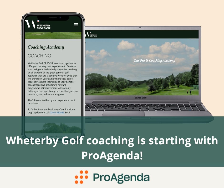 🔶A new academy has joined ProAgenda🔶

The Wheterby Golf Coaching Academy has decided to upgrade their online booking system with ProAgenda! We are very excited to have them join ⛳ 🏴󠁧󠁢󠁥󠁮󠁧󠁿

Check out ProAgenda to explore all the features:  hubs.ly/Q03L6h-50