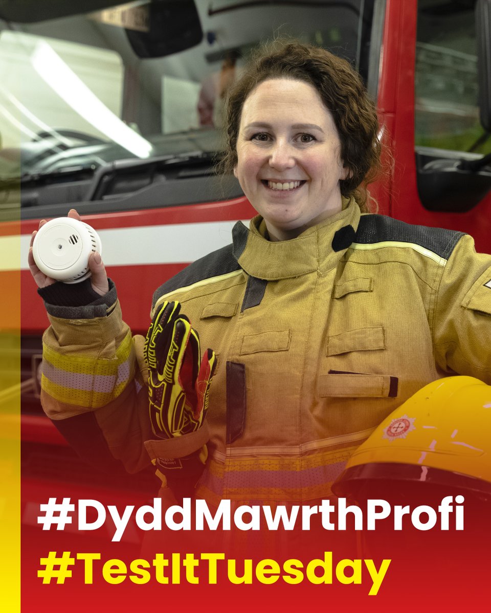 Mae hi yn #DyddMawrthProfi - Cofiwch brofi eich larwm mwg heddiw! ☝️
.
It's #TestItTuesday - don't forget to test your smoke alarms today! ☝️