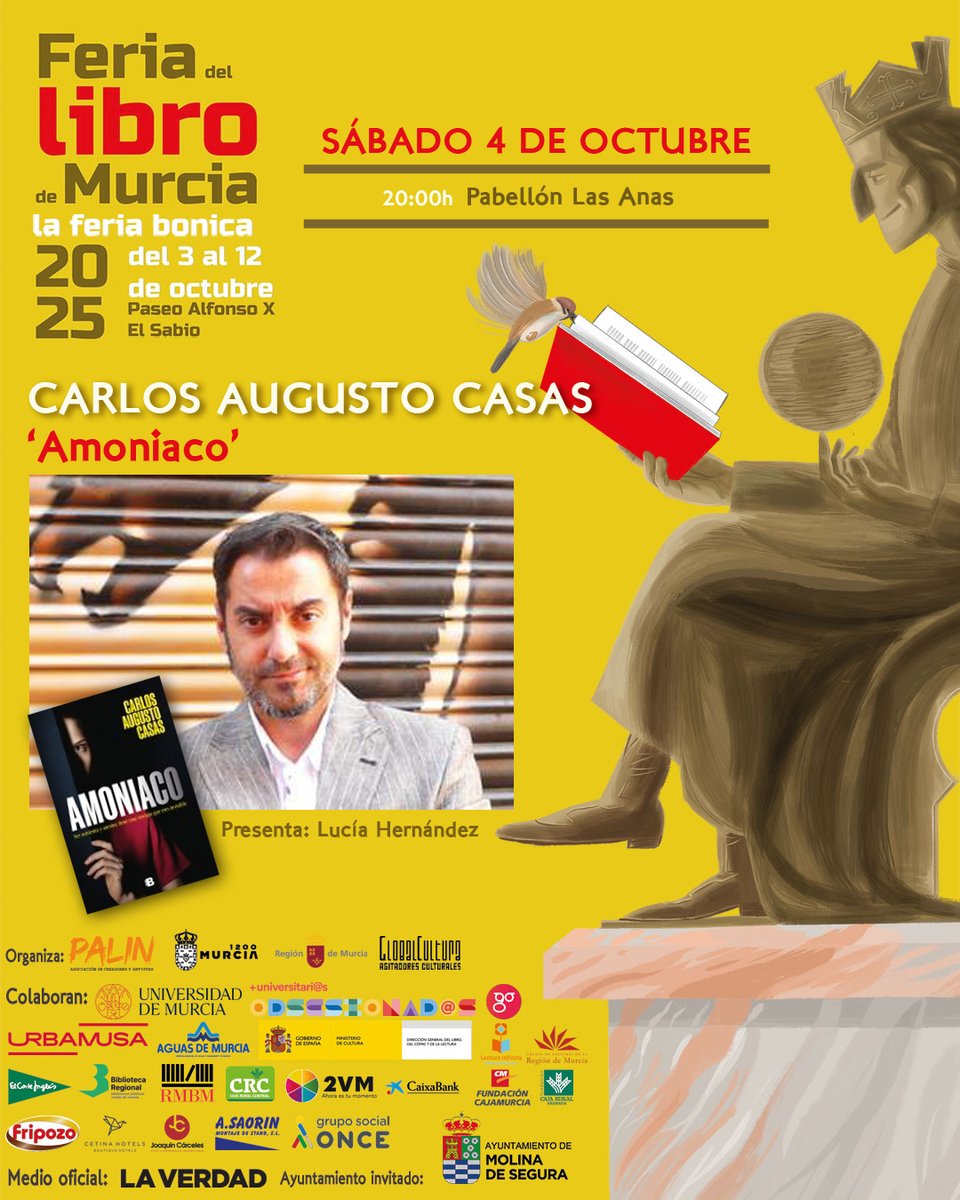 En #Amoniaco, de <a href="/AugustoCasas71/">Carlos Augusto Casas</a>, una asistenta invisible se convierte en asesina tras consumar su propia liberación en un arrebato de rabia.
Este sábado 4 de octubre, descubre este thriller sombrío donde el hartazgo florece como violencia inevitable en la #FLM2025 #feriabonica