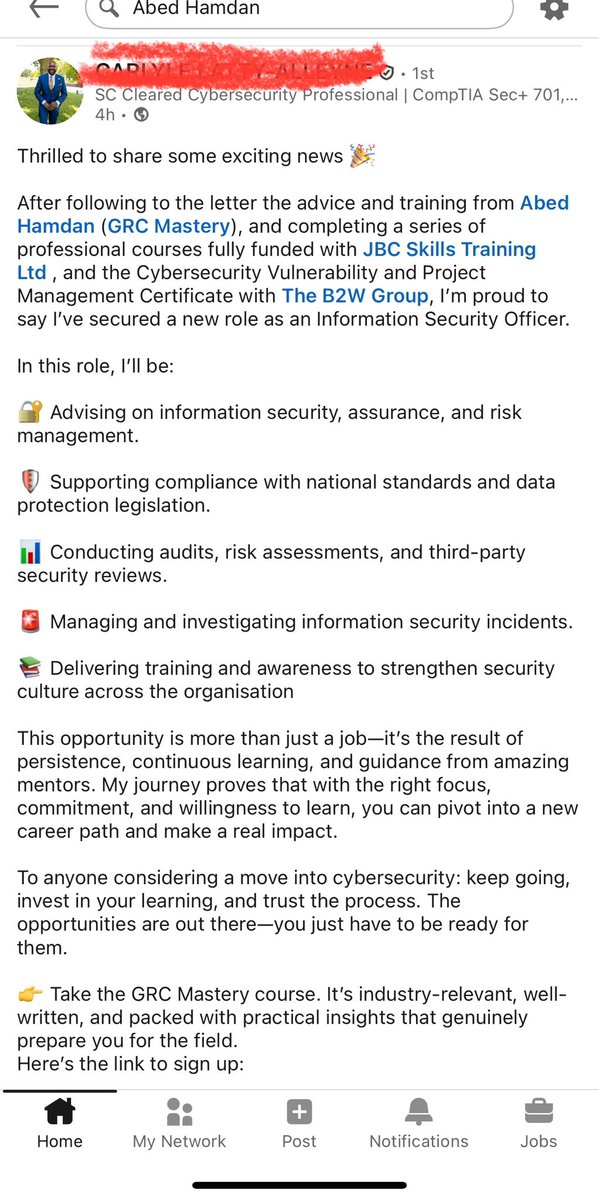 unixguy_cyber's tweet image. One of the daily success stories that I get, this time from the UK.
I try and post them on different platforms whenever I remember.
The roadmap in reference here is this one:
youtu.be/78Dmz-F5_r8