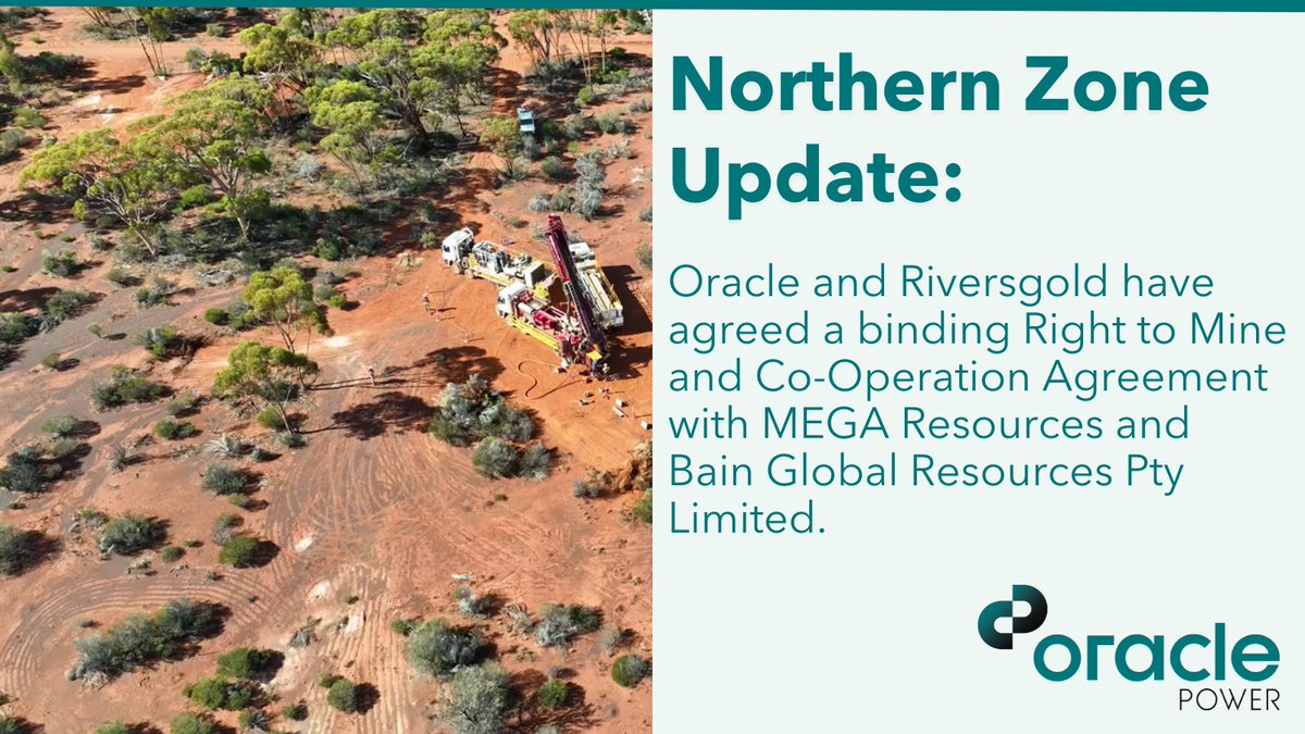 OraclePowerPlc's tweet image. Oracle and its partner Riversgold have signed a binding Mining and Co-Operation Agreement with MEGA Resources for mining at Northern Zone #Gold project.
