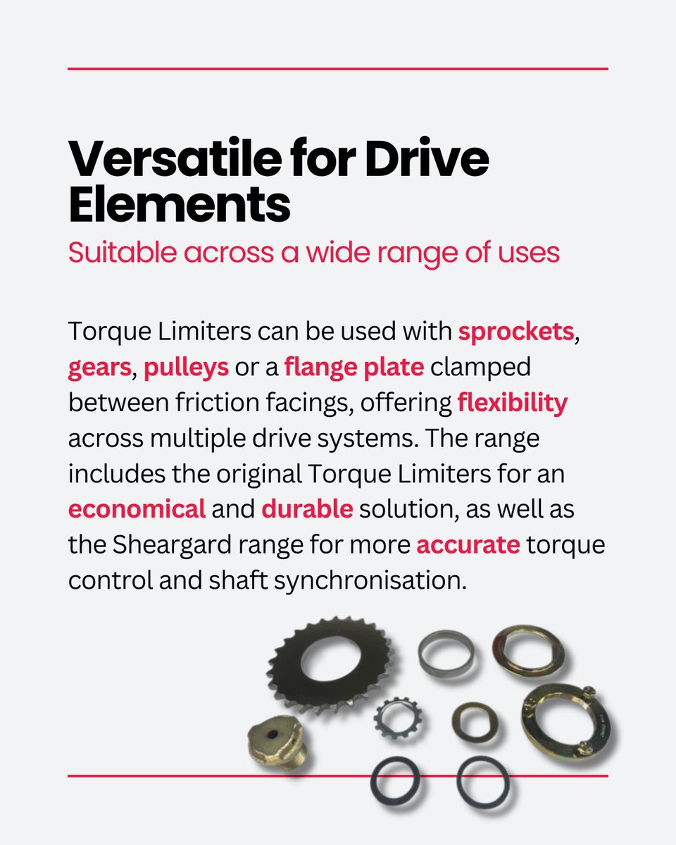 crossmorse's tweet photo. Protect your drive system with Torque Limiters built to perform ⚙️

From standard Imperial &amp; Metric sizes to custom couplings, we’ll rework or manufacture to your drawings for the perfect fit, every time.

#PowerTransmission #TorqueLimiters #Engineering #CrossMorse https://t.co/Mdazq85q9d