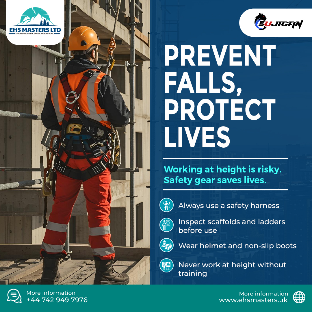 EhsMasters's tweet image. Safety first, always! 🔥 
 Working at heights isn’t just risky; it can be life-threatening without the right precautions. 🦺⚠️

✅ Use your harness
✅ Inspect your equipment
✅ Stay alert, stay safe

#ehs #london #ehsmasters #worksafe #PPE #construction #SafetyMatters #londonppe