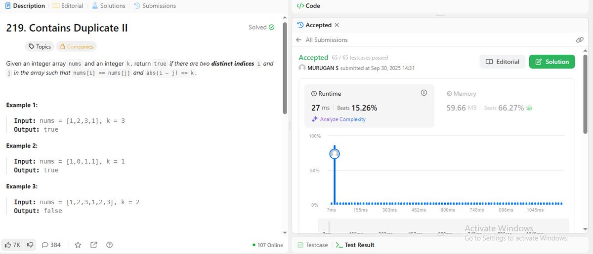 Murugan_S7's tweet image. Done another one
This helps me to think and create good algorithms
#learninpublic #buildinpublic #learnDSA