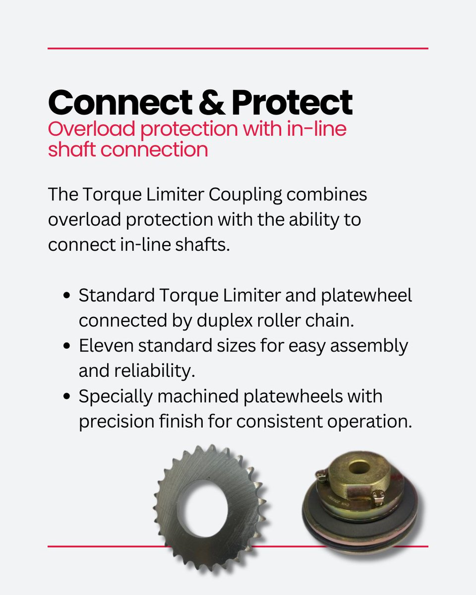 crossmorse's tweet photo. Protect your drive system with Torque Limiters built to perform ⚙️

From standard Imperial &amp; Metric sizes to custom couplings, we’ll rework or manufacture to your drawings for the perfect fit, every time.

#PowerTransmission #TorqueLimiters #Engineering #CrossMorse https://t.co/Mdazq85q9d