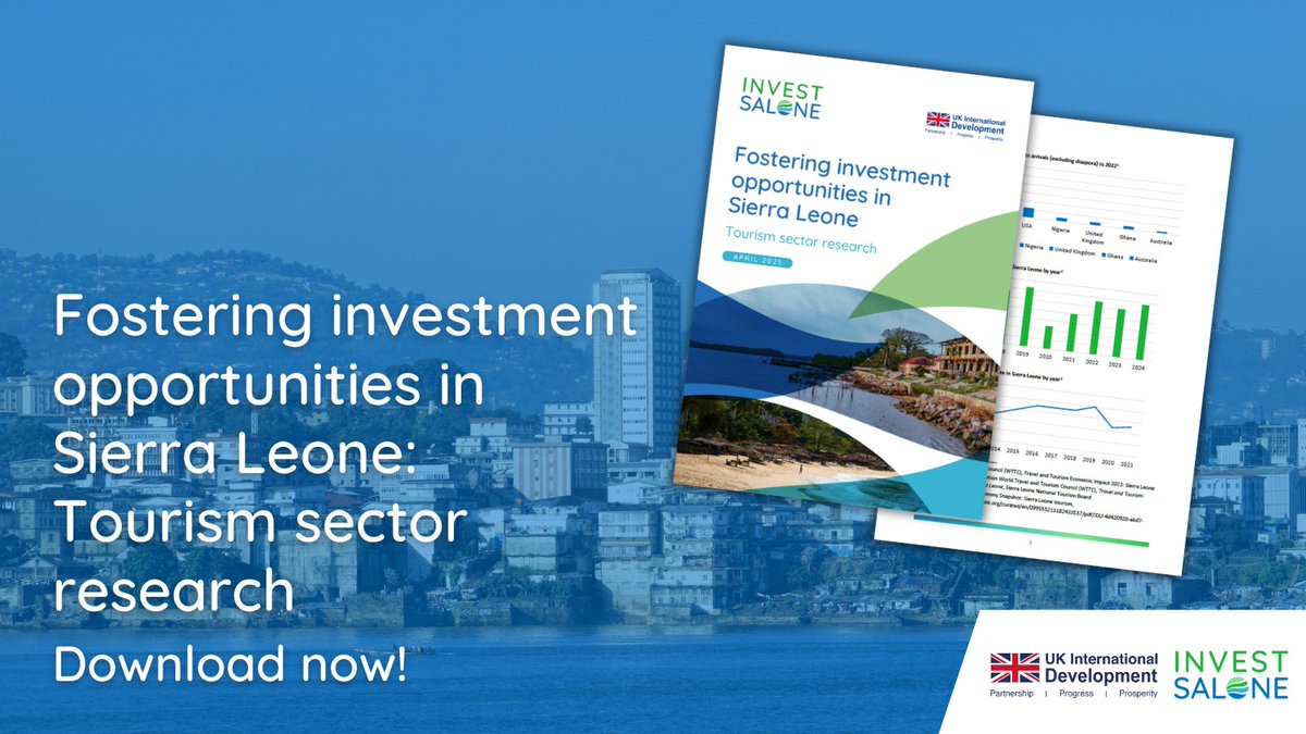 This #WorldTourismDay, we celebrate tourism’s power to create jobs, support communities and protect heritage. Sierra Leone’s sector holds huge potential – our new report highlights how sustainable investments can unlock inclusive growth. 
Read here: investsalone.com/resource-bank/…