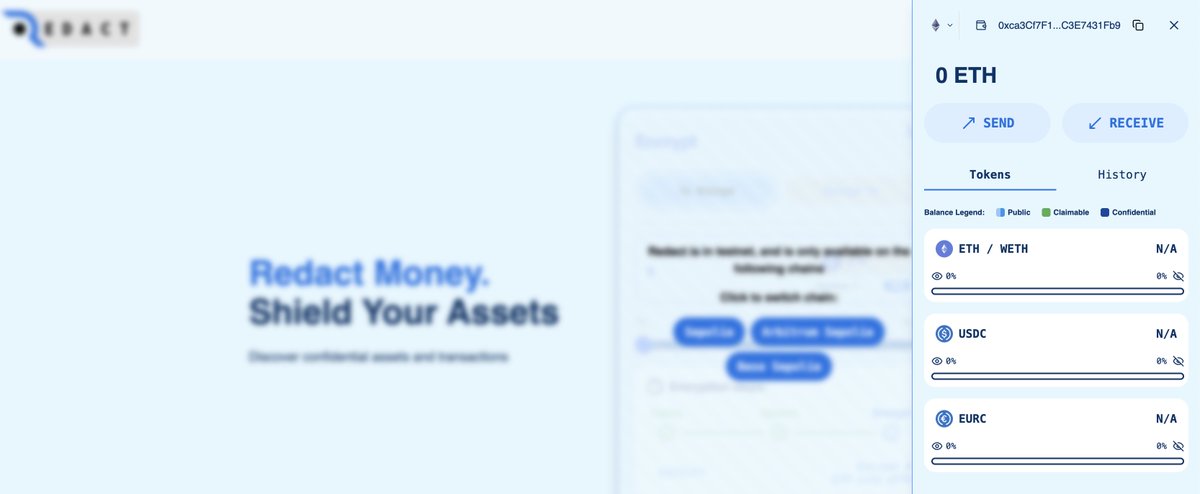 GojoSG666's tweet photo. Did a few txs on Fhenix’s https://t.co/pm4eX35UXZ — encrypted deposits &amp; approvals worked smoothly 🔐 @RedactMoney https://t.co/jPfcibw0GY