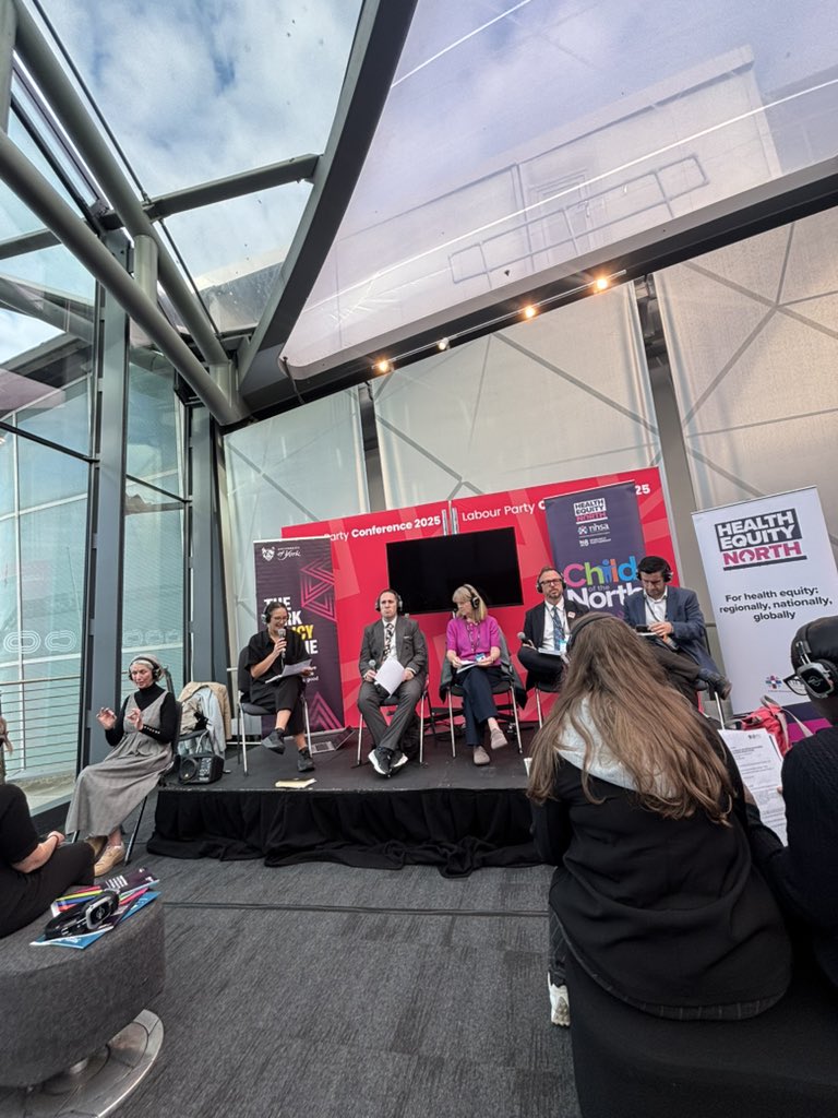ChildoftheNort1's tweet photo. Our panel at #LabourPartyConference2025 starting now on the Riverside Balcony, chaired by @Kate_M_Proctor from @savechildrenuk https://t.co/BEwDITEvTY