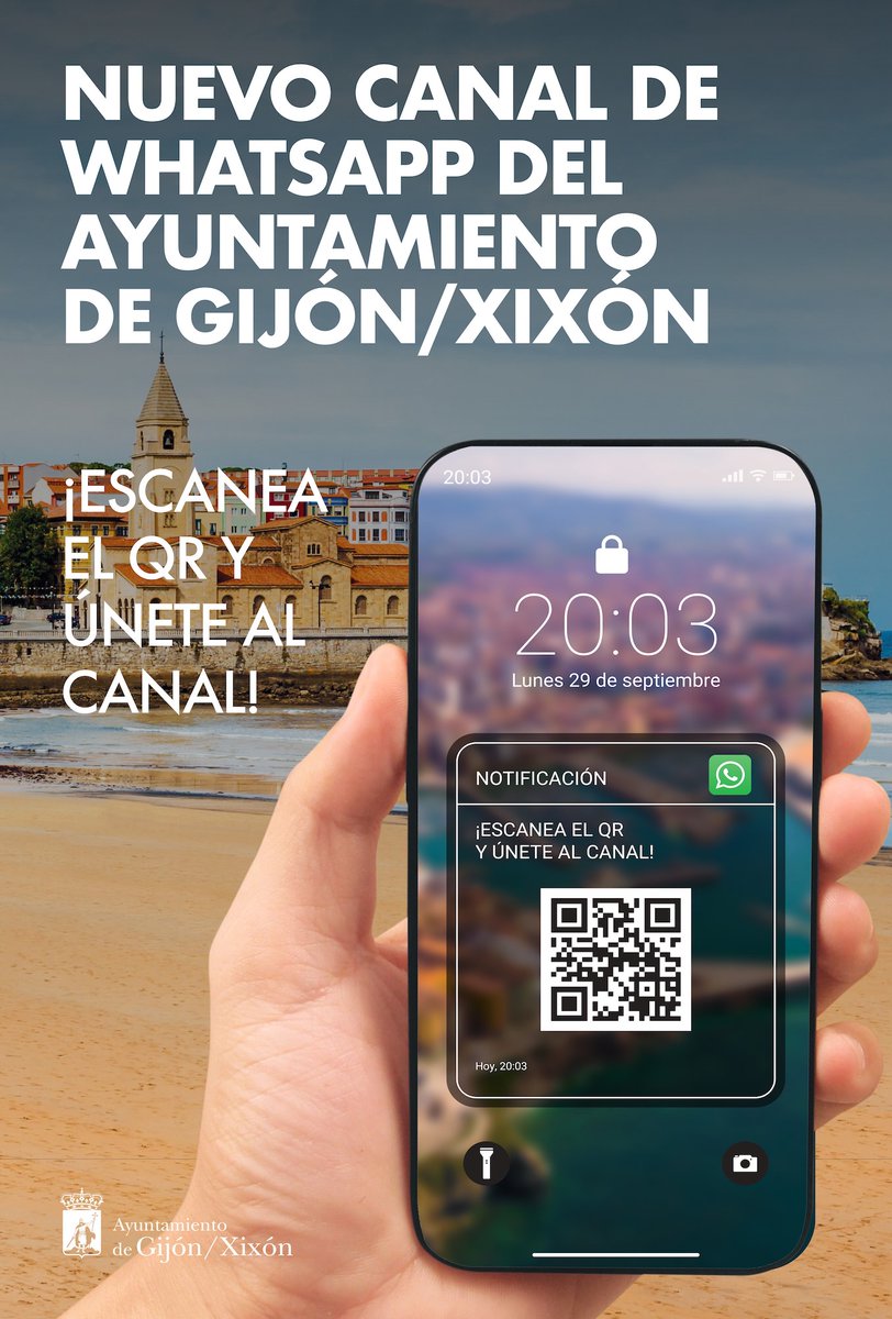 📲 El Ayuntamiento lanza un canal de WhatsApp para reforzar la transparencia y cercanía entre el Consistorio y la ciudadanía

Para unirte, escanea el código QR de alguno de los mupis repartidos por la ciudad o haz clic en este enlace: gijon.es/whatsapp