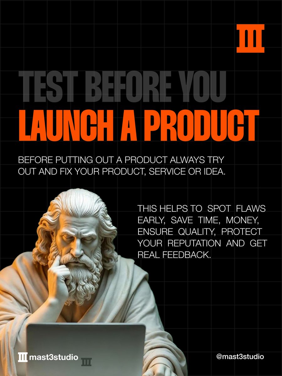 Launch day isn't the day to find out what is broken.
#productdesigns #designer #design