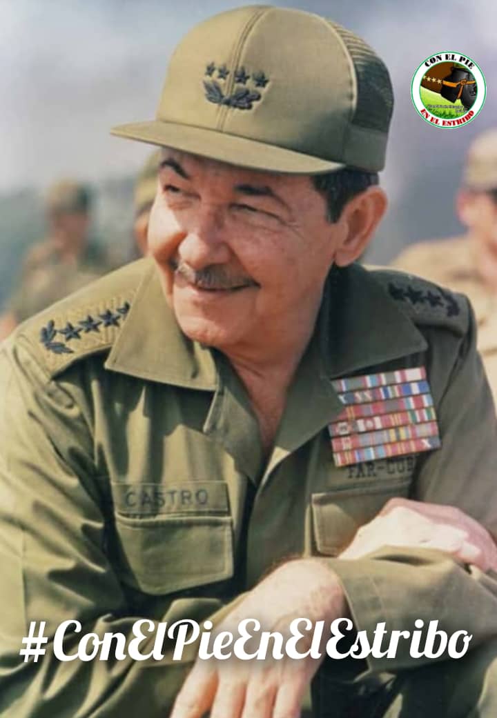 Creo fervientemente en la fuerza y el valor del ejemplo y la comprensión de mis compatriotas, y mientras viva estaré listo con el pie en el estribo para defender a la Patria, la Revolución y el Socialismo.   Raúl Castro
#RaúlEsRaúl
#ConElPieEnElEstribo
