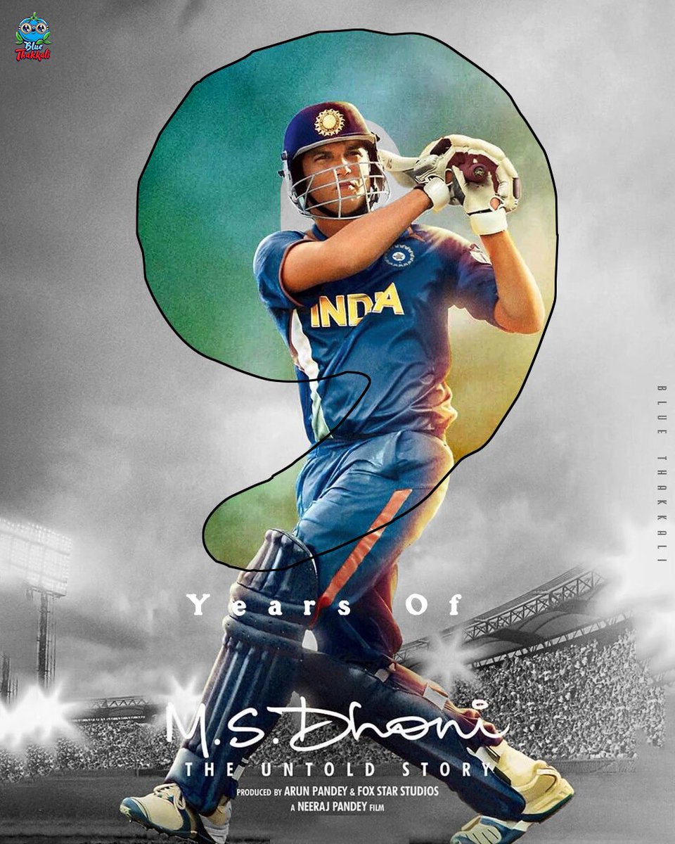 BlueThakkali's tweet image. “9 years of #MSDhoniTheUntoldStory — #SushantSinghRajput’s journey-born-leader, #NeerajPandey’s fine direction &amp;amp; the moments that turned a ticket-collector into Captain Cool still echo loud. 🏏”

#9YearsOfMSDhoni #CricketBiopic #FilmLegacy