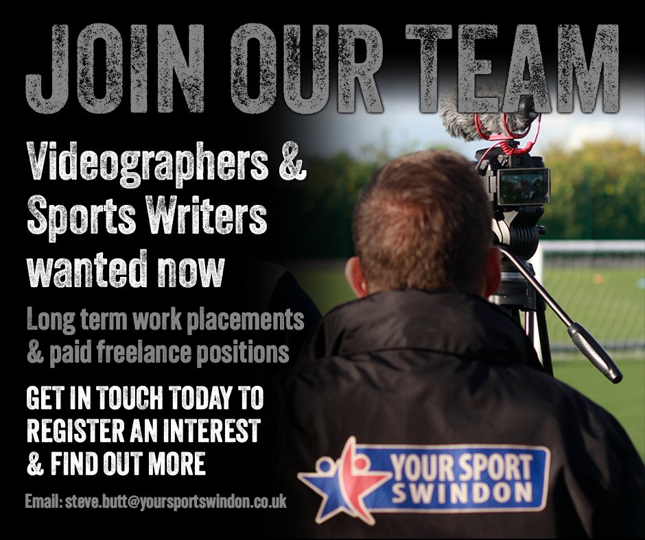 Do you have a passion for shining a light on local, grassroots sport? ⚽️🏉🏏🏑

Then, look no further than Your Sport Swindon, a leading provider of written and video coverage in the area. ✍️📽️

Get in contact to find out more. 📧