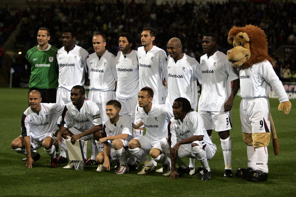 Copa90's tweet image. In September 20 years ago, Bolton went on their first ever European adventure.

With names like Okocha, Nakata, Campo, Diouf, Pedersen, Jääskeläinen and Giannakopoulos, in their lineup.

We think it might be one of the most cult teams produced in this century.