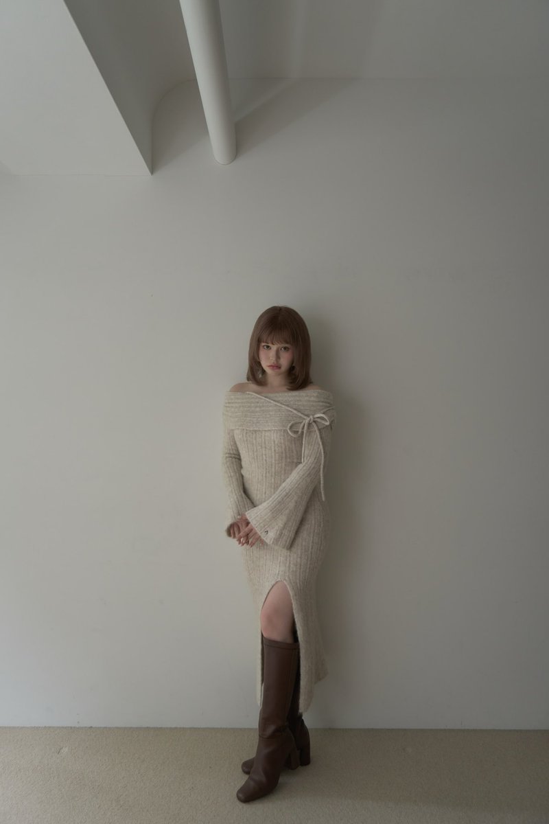 Yvie offshoulder knit dress ANDMARY 新作 ANDMARY】Yvie offshoulder