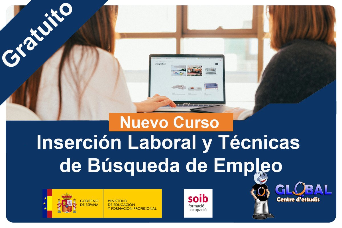 GlobalManacor1's tweet photo. GRATUITO
INSERCIÓN LABORAL Y TÉCNICAS DE BÚSQUEDA DE EMPLEO
15 horas
Inicio: 14/10/2025
Horario de martes a viernes de 15:30 a 19:30 horas.
Más Información:
https://t.co/haH1LhrRka https://t.co/M8s6Y6ZAg8