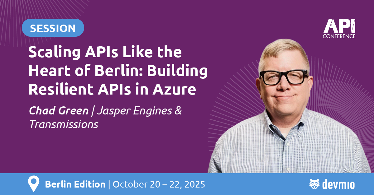 api_conference's tweet image. Join Chad Green at #APICON Berlin to explore how Azure tools like API Management, Functions & Container Apps can help you:
🔄 Implement fail-safes like retries & circuit breakers
📊 Gain real-time observability with Azure Monitor
🔗 apiconference.net/berlin/program…