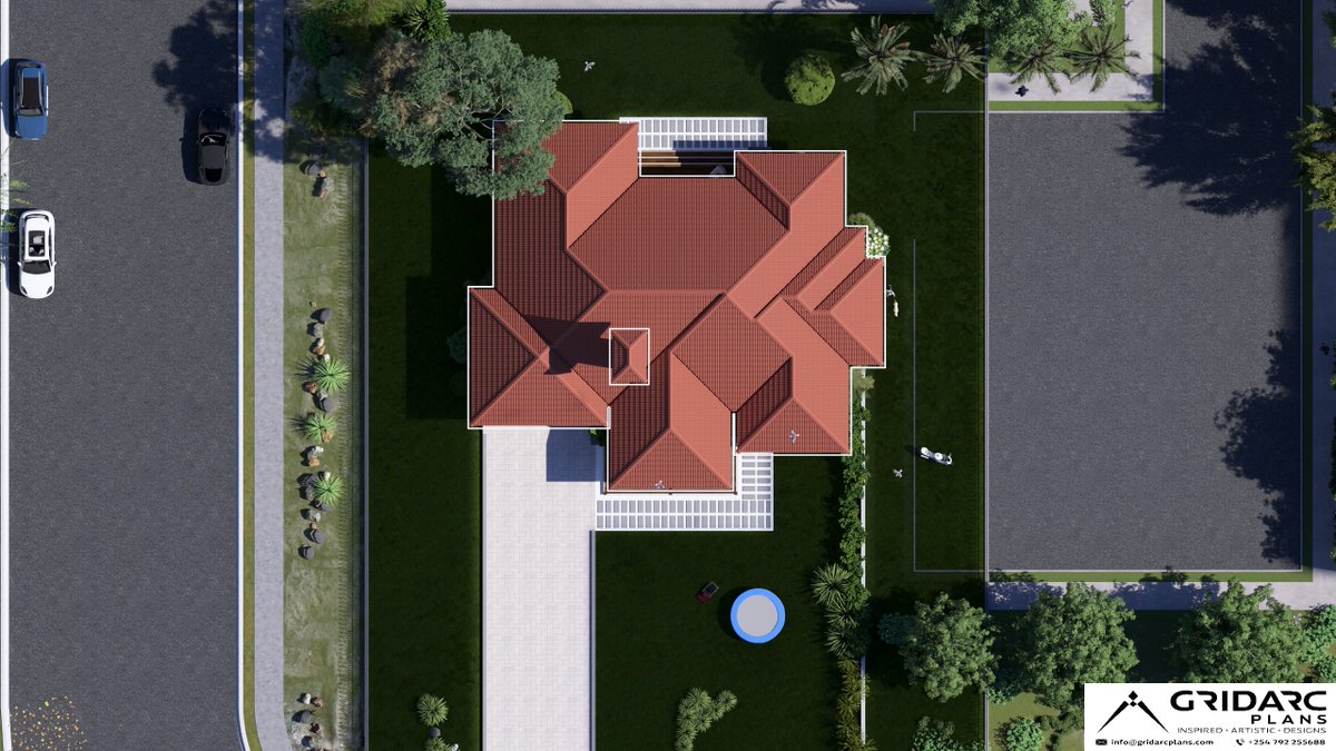 4 Bedroom House design.
All Bedrooms ensuite.
Floor area at 305 sq.m.
More info below at gridarcplans.com
Contact us on +254 792 255688