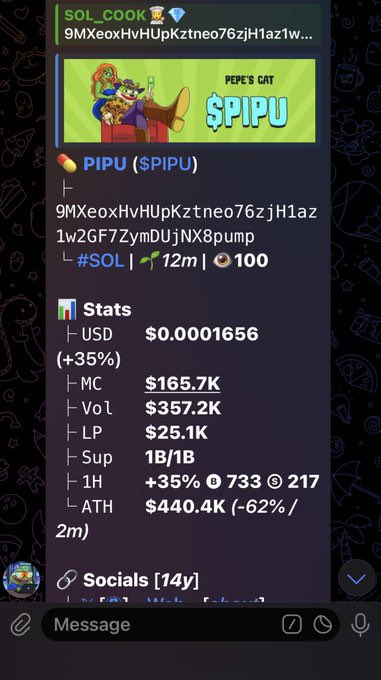Inside_caller's tweet photo. #PIPU just hit 16X
They called it rugs .
We called it alpha — and we printed
This is your cue: Don’t wait for proof, be early.
📲 Join the run : https://t.co/pkmnBgkx4Z
9MXeoxHvHUpKztneo76zjH1az1w2GF7ZymDUjNX8pump
#Crypto #Solana #DOGE #zeudiners #helevier #trading https://t.co/97vo0Dnk70