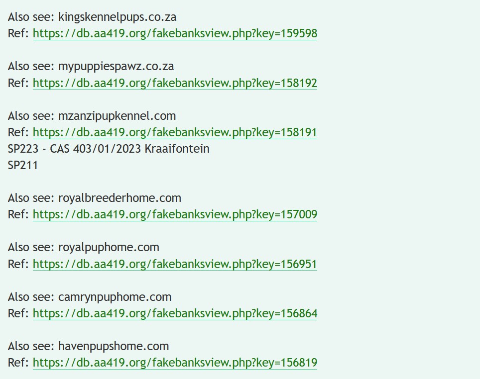 <a href="/SollyMalatsi/">SollyMalatsi</a> <a href="/IanCameron23/">Ian Cameron</a> <a href="/DundasNeil/">NeilD</a> 

Currently there are literally a few thousand folks in South Africa reporting online scams. Yet this info has nowhere to go to.  All the evidence is there to prove fraud. This is the flip side of money laundering. It's extremely difficult