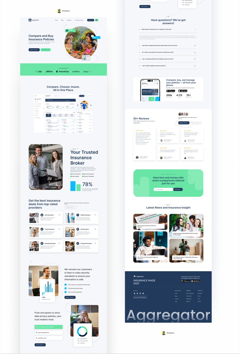 Insurance Aggregator Project

Components and Mobile app screens ✅
Website Design ✅
Webflow Development (WIP)🚧
Case Study soon 🔜

#UX #Uidesign #Figma