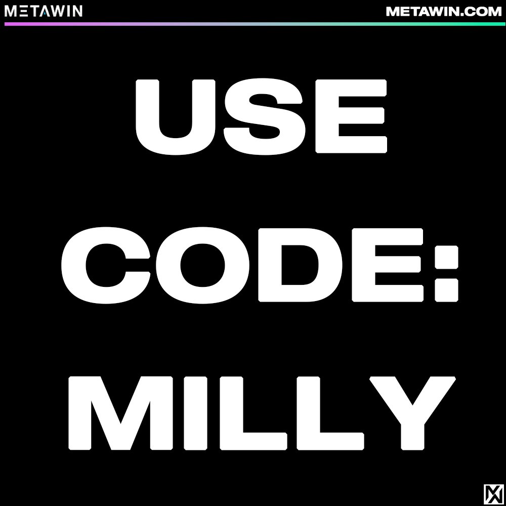 OK folks - ALL EYES ON METAWIN!  $1 MILLION race prize is dropping TODAY.

USE CODE: 'MILLY' on your next deposit of $10,000 min for a $2,000 After wager Bonus. (any coin)

50 MAX CLAIMS. 🚨

The bonus will credit automatically after wagering $170k (17x).  You can use it on