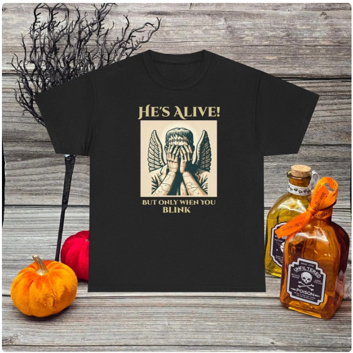 davejrichards's tweet photo. My son has an Etsy store and he let's me design some #Tshirts for him. As a #doctorwho fan I had to make a #weepingangels themed #halloween. Reply if you think the design should be on a hoodie too. https://t.co/LSdcqiux3y 

I'd love to know what other #whovians think https://t.co/TFxMObDeE2