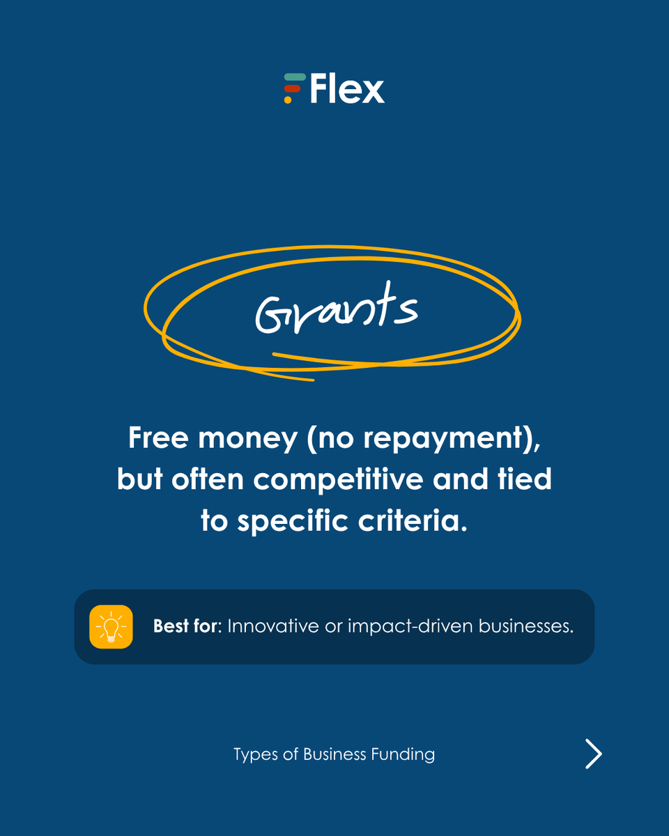 flexforbusiness's tweet photo. Not all funding is created equal. Whether it’s equity, grants, loans or bootstrapping, knowing your options can help you choose the right path for growth. 💸

Join Flex to learn more > https://t.co/bGlEXeUFFM

#FlexForBusiness #BusinessFunding #SmallBusinessTips #Entrepreneurship https://t.co/TpAUZw3jRx