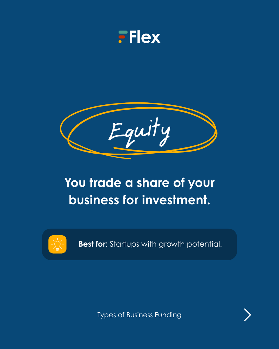 flexforbusiness's tweet photo. Not all funding is created equal. Whether it’s equity, grants, loans or bootstrapping, knowing your options can help you choose the right path for growth. 💸

Join Flex to learn more > https://t.co/bGlEXeUFFM

#FlexForBusiness #BusinessFunding #SmallBusinessTips #Entrepreneurship https://t.co/TpAUZw3jRx