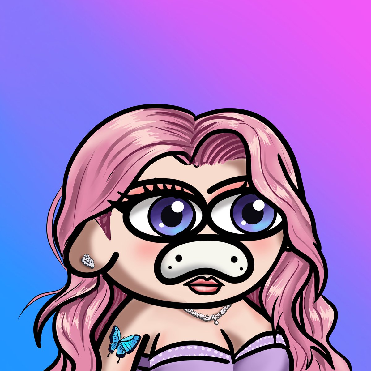 Keybiii_'s tweet image. GHAHA 
Just got mannyfied!

Look at this masterpiece 👀 So pwetty!! Made by the talented artist, @0mninova 💜

@haha_app @monad