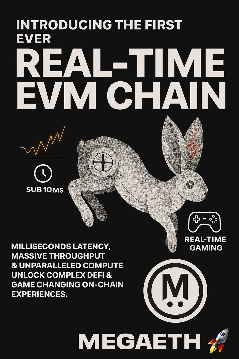 Tenseizz's tweet image. MegaETH is the first real-time EVM chain, delivering millisecond latency, massive throughput, and Web2-level performance. With node specialization, it unlocks instant HFT, real-time gaming, physics simulations, and complex DeFi – all scalable to billions of users. @megaeth_labs