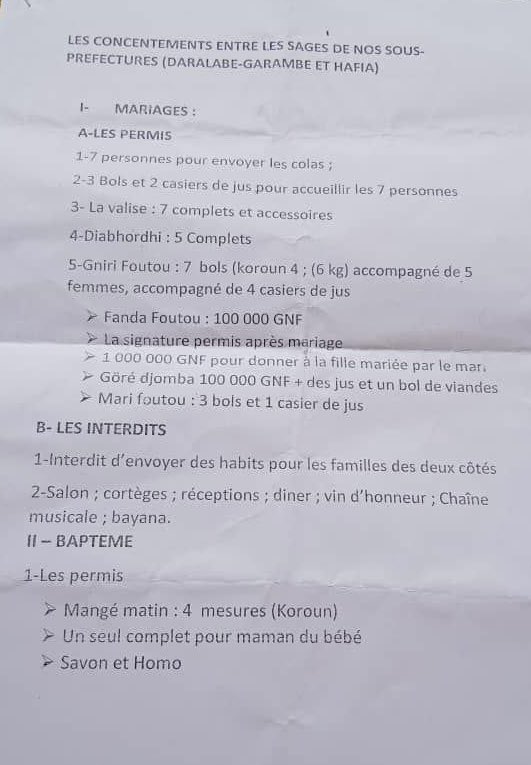 Désormais, avec 5 millions GNF, tu célèbres ton mariage à #DaraLabe, #Hafia et #Garambe.

Pas de salon de coiffure, pas de cortège, réception, dîner, vin d’honneur, chaîne musicale, bayana, …
#Guinee
