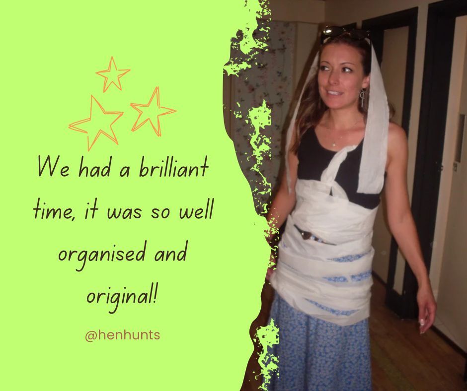 Henhunts's tweet image. ⭐⭐⭐⭐⭐ laughed, raced, conquered!
The ultimate hen squad victory 🏆🐔
👉 henhunt.co.uk

#HenHunts #HenPartyIdeas