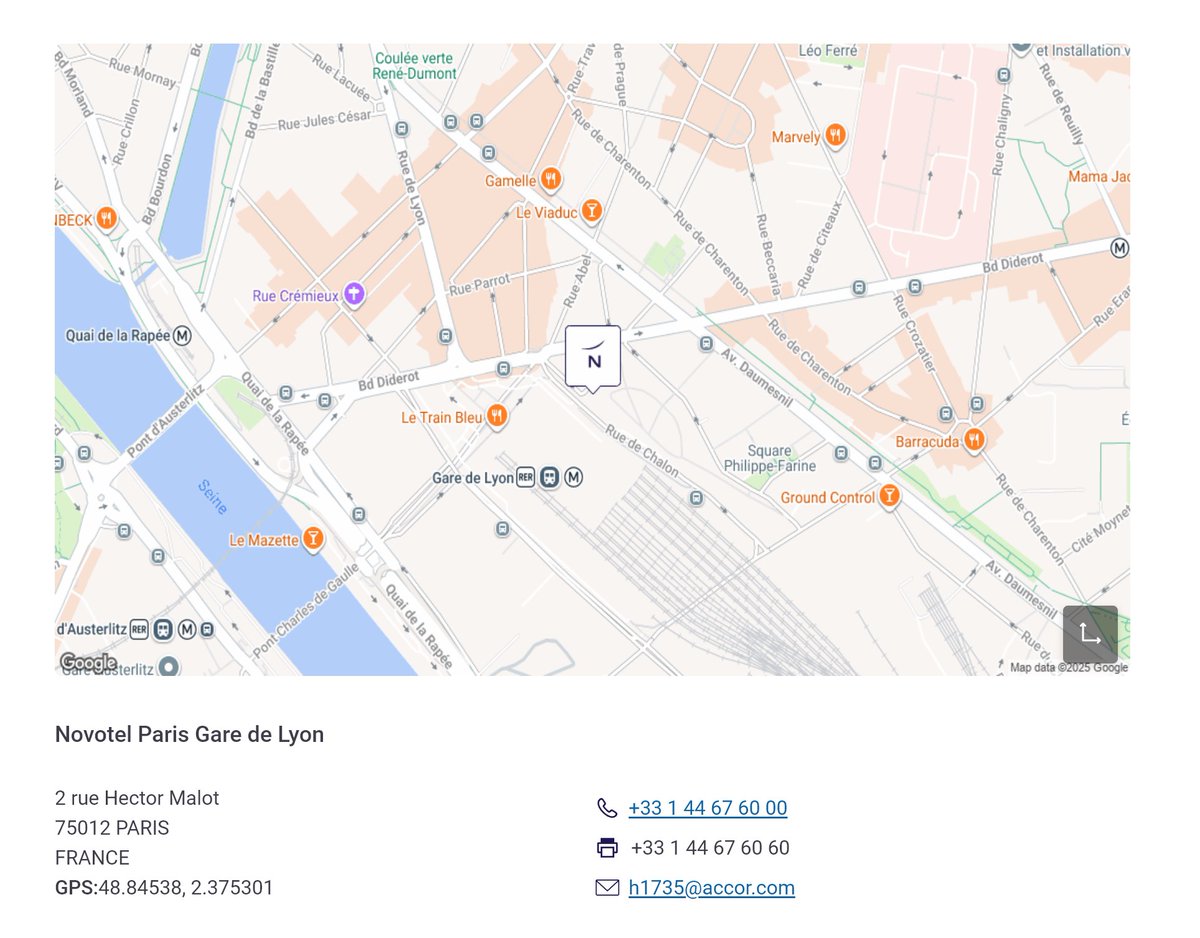 Mesa de voto na região de Paris.

Novotel Paris Gare de Lyon

2 rue Hector Malot
75012 PARIS